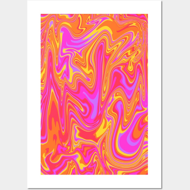 Fruity Orange Swirl Wall Art by colors